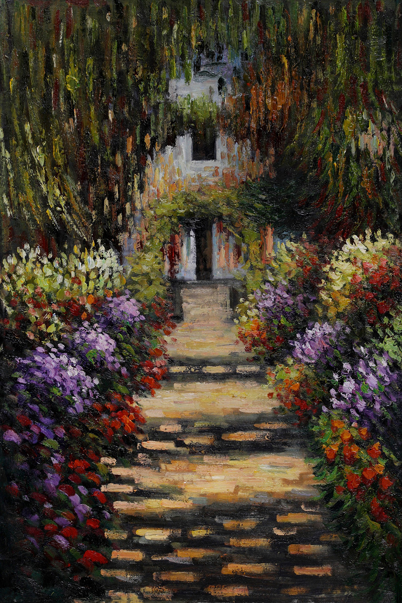 Garden Path at Giverny - Claude Monet Paintings